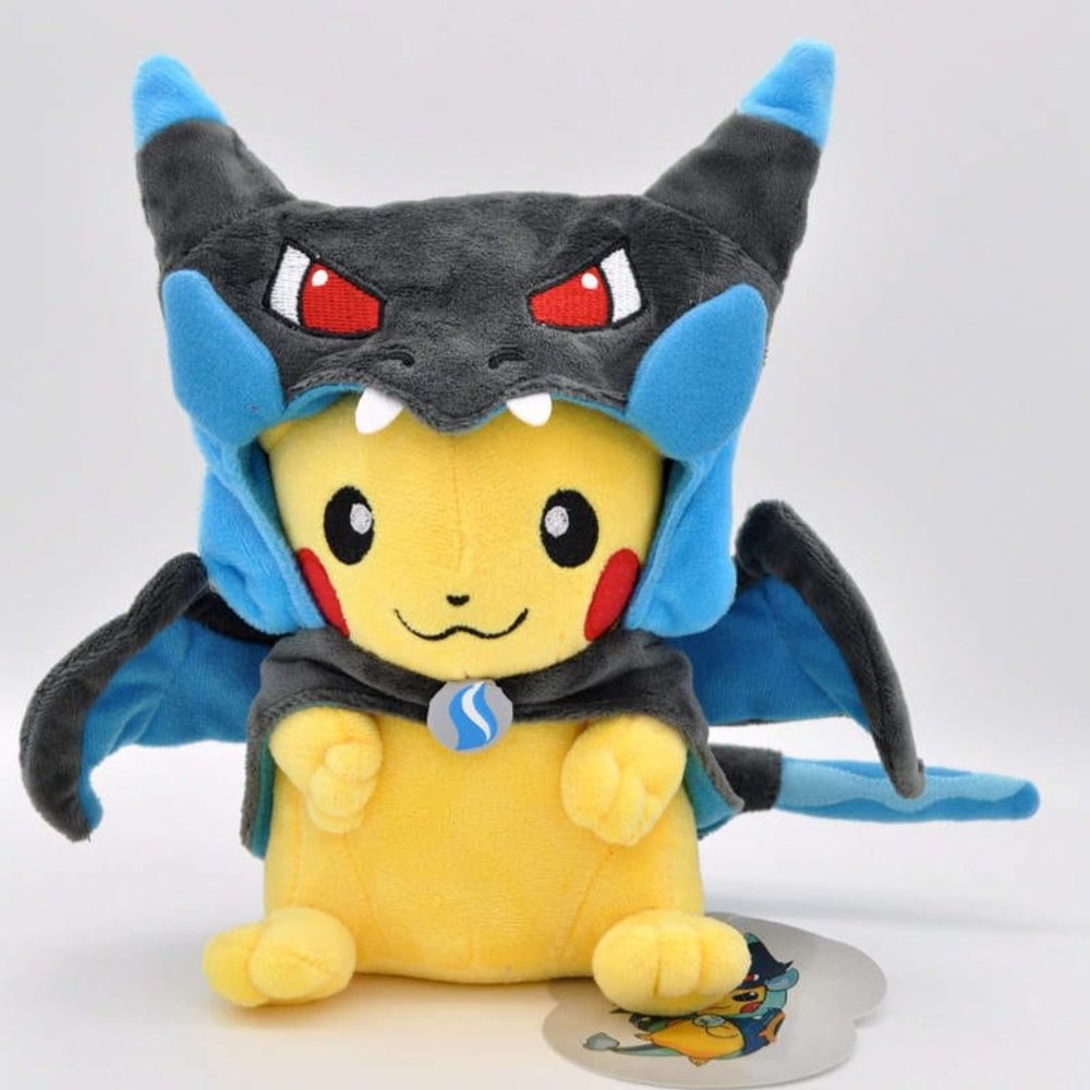 PikaChu Mega Charizard Hood Pokémon Plushie